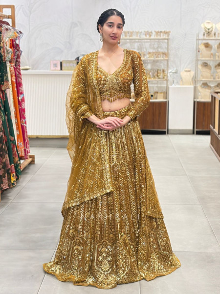 Regalia Bronze Embroidered Lehenga