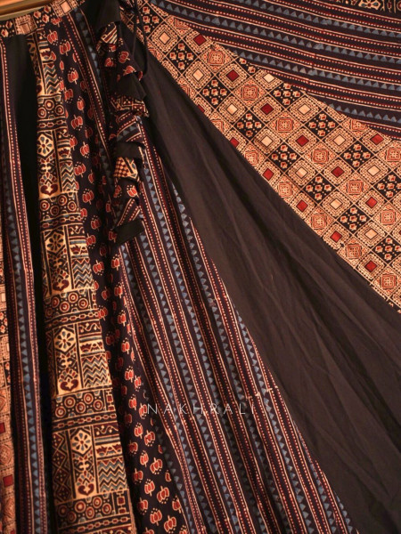 Basanti Black 36-Kali Cotton Flared Skirt