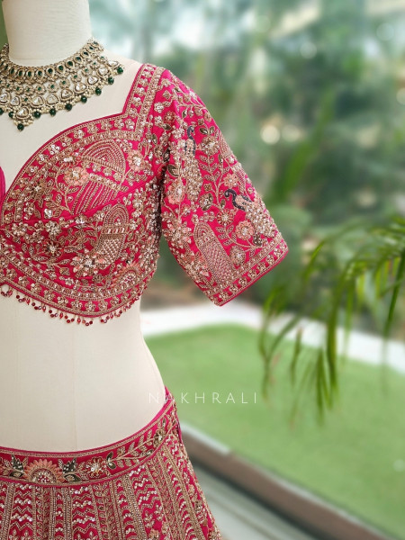 Jharokha Rani Pink Bridal Lehenga