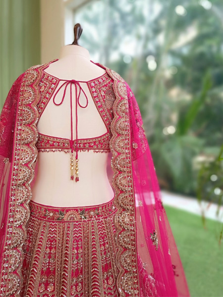 Jharokha Rani Pink Bridal Lehenga