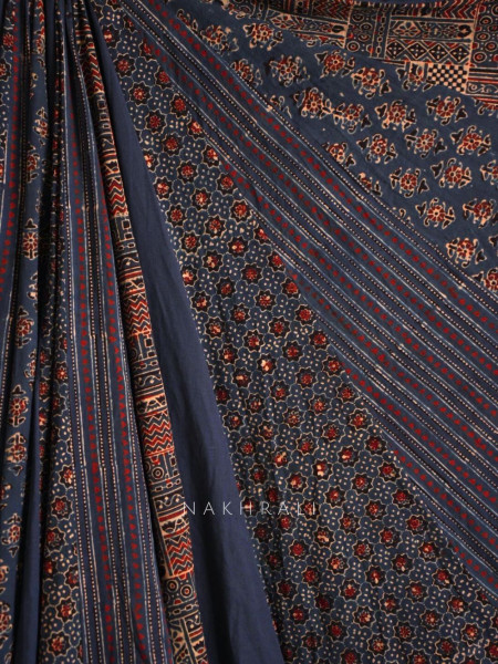 Basanti Blue 36-Kali Cotton Flared Skirt