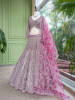 Rivarka Wine Mirror and Bead Embroidered Bridal Lehenga