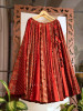 Basanti Red 36-Kali Cotton Flared Skirt