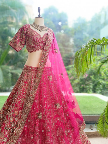 Jharokha Rani Pink Bridal Lehenga
