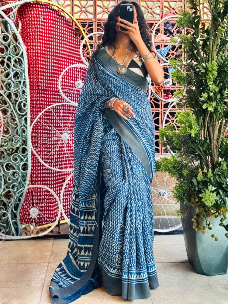 Image of Neelvana Chanderi Saree