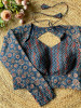 Wabi-Sabi Blue Printed Cotton Blouse
