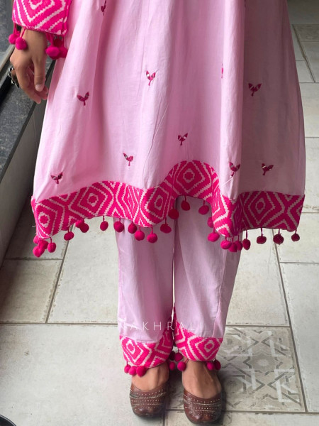 Blush Charm Cotton Pant Kurta Set