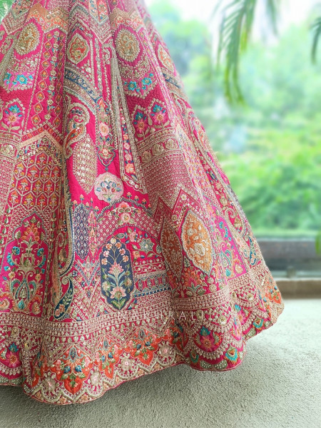 Sanguine Grace Magenta Bridal Lehenga