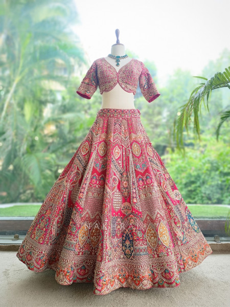 Sanguine Grace Magenta Bridal Lehenga