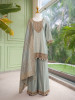 Shabnam Sea Green U-Yoke Sharara Suit
