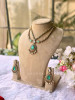 Esha Sea Green Kundan Necklace Set