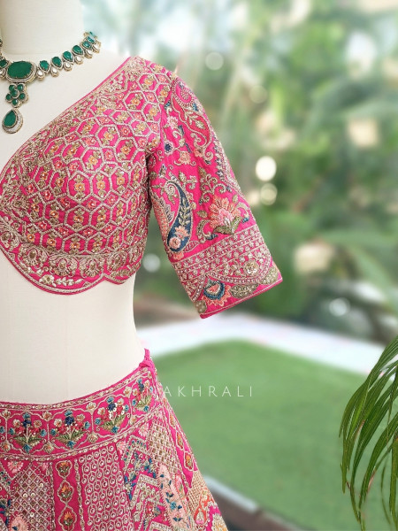 Sanguine Grace Magenta Bridal Lehenga