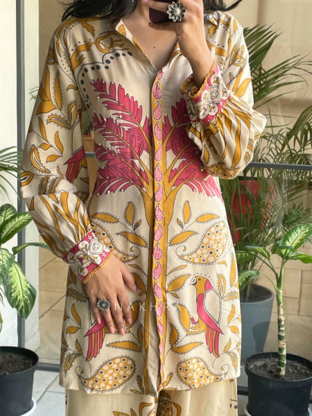 Florence Beige Printed Co-ord Set