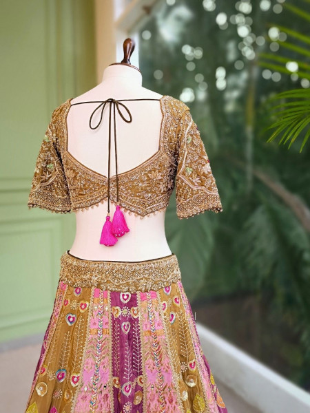 Rasvihar Multicolor Bridal Lehenga with Zari & Sequin Work