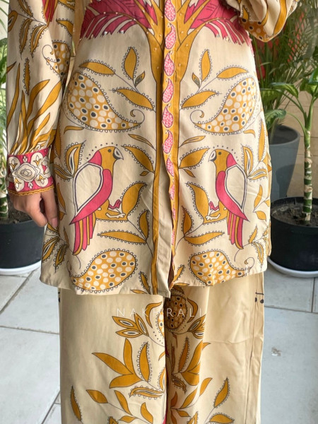 Florence Beige Printed Co-ord Set