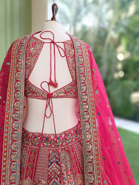 Sanguine Grace Magenta Bridal Lehenga