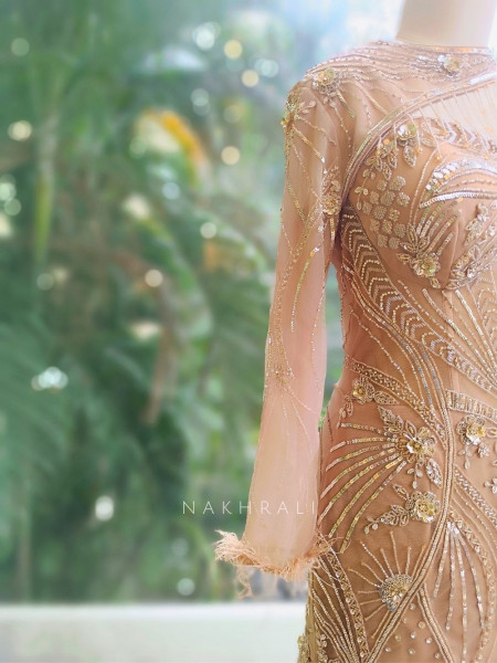 Golden Celestia Sequin & Crystal Embroidered Bridal Gown