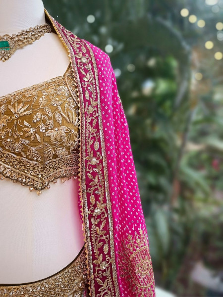 Rasvihar Multicolor Bridal Lehenga with Zari & Sequin Work