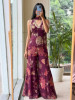 Kamalika Wine Georgette Indo-Western Palazzo Set