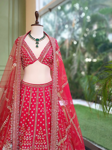 Ruby Royale Unstitched Bridal Lehenga