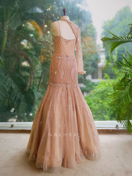 Golden Celestia Sequin & Crystal Embroidered Bridal Gown