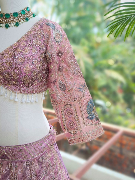 Velmira Purple Net Lehenga Set with Sequin Embroidery