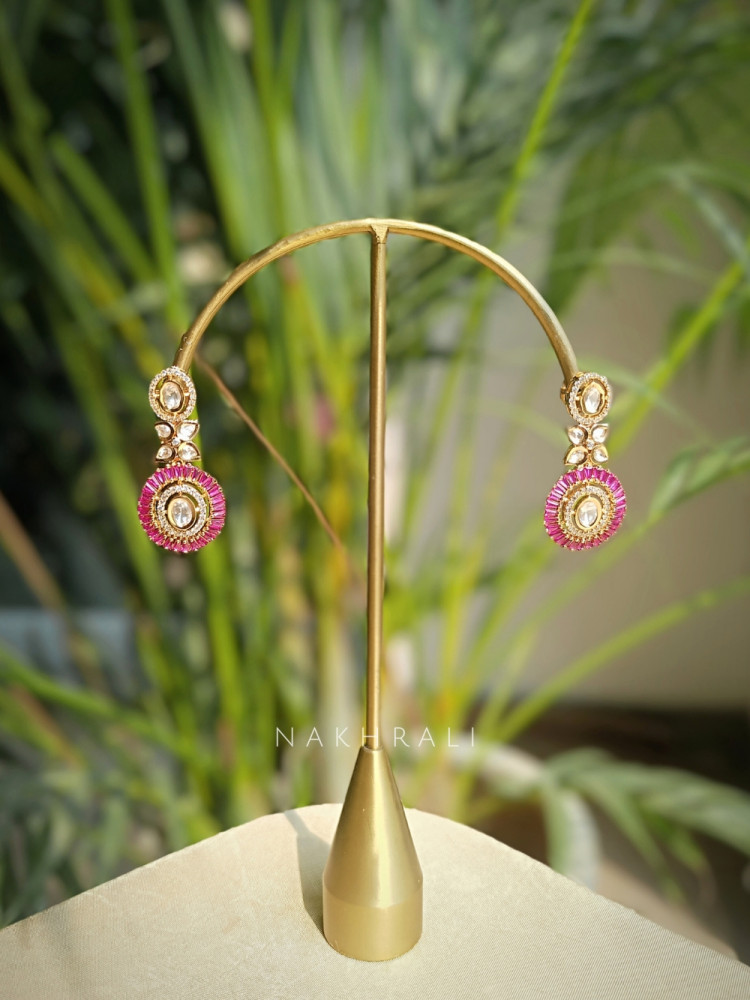 Image of Roselle Kundan Studded Earrings