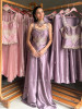 Rosette Purple Tissue Silk Corset Palazzo Set