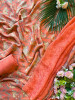 Petal Whisper Orange Chiffon Dress Material
