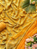 Petal Whisper Yellow Chiffon Dress Material