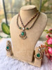 Esha Emerald Green Kundan Necklace Set