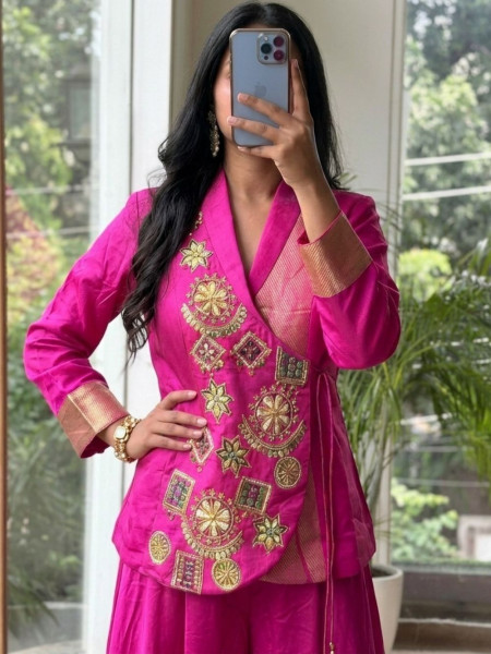 Mirai Magenta Indo-Western Palazzo Set