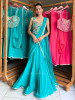 Amethyst Blue Pre-Draped Saree