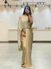 Elixir Cream Off Shoulder Kaftan Set with Sequin Work