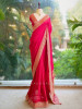 Raga Red Silk Saree with Brocade Motifs