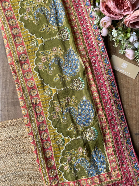 Surili Multicolor Printed Saree with Sequin Embroidery
