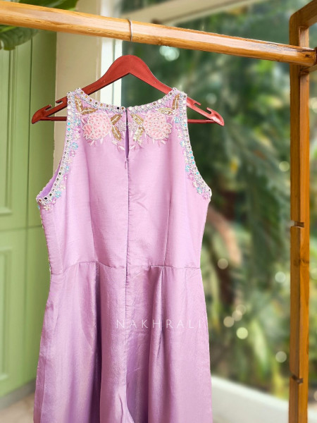 Celestia Lavender Jumpsuit with Sequin & Beads Work