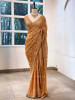 Vanilla Hues Peach Saree With Running Blouse