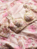 Petal Gleam Pink Floral Silk Organza Saree