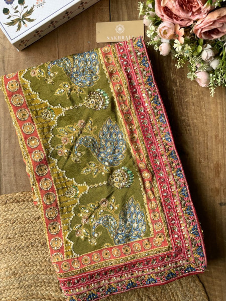 Surili Multicolor Printed Saree with Sequin Embroidery