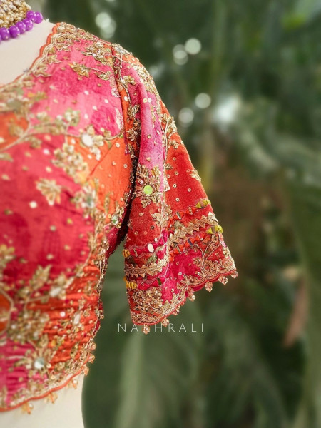 Tarang Multicolor Silk Patchwork Lehenga Set with Embroidery