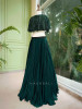 Enchante Cape Style Green Indo-Western Lehenga Set