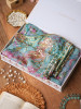 Petal Gleam Firozi Floral Silk Organza Saree