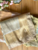 Skylight Cream Zari Weaved Saree with Embroidered Border