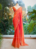 Radiant Whisper Orange Saree