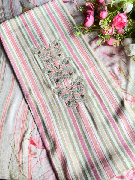 Mirentha Multicolor Striped Dress Material