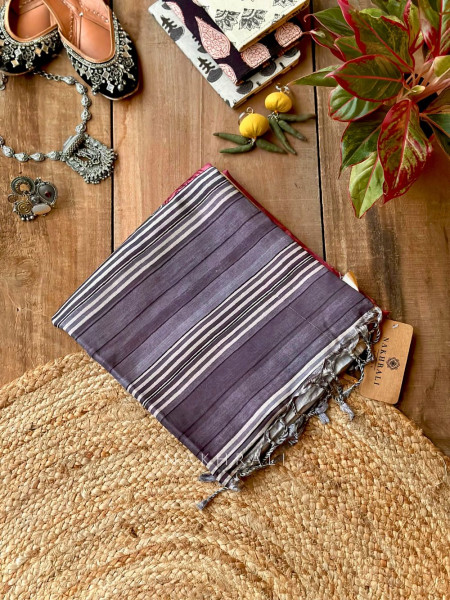 Anvika Pink Printed Silk Saree