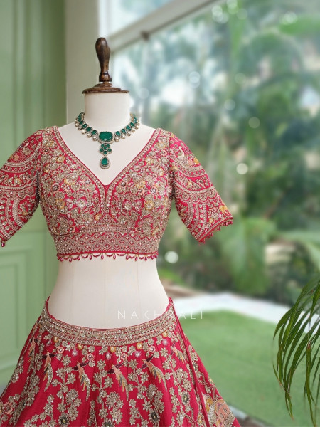 Mrunalini Maroon Raw Silk Bridal Lehenga Choli With Pichwai Zari Work