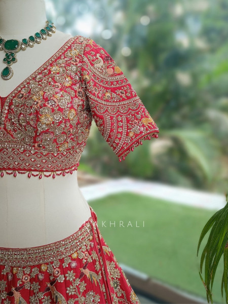 Mrunalini Maroon Raw Silk Bridal Lehenga Choli With Pichwai Zari Work