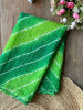 Swarang Green Leheriya Saree with Running Blouse Piece